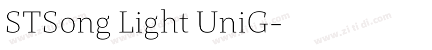 STSong Light UniG字体转换